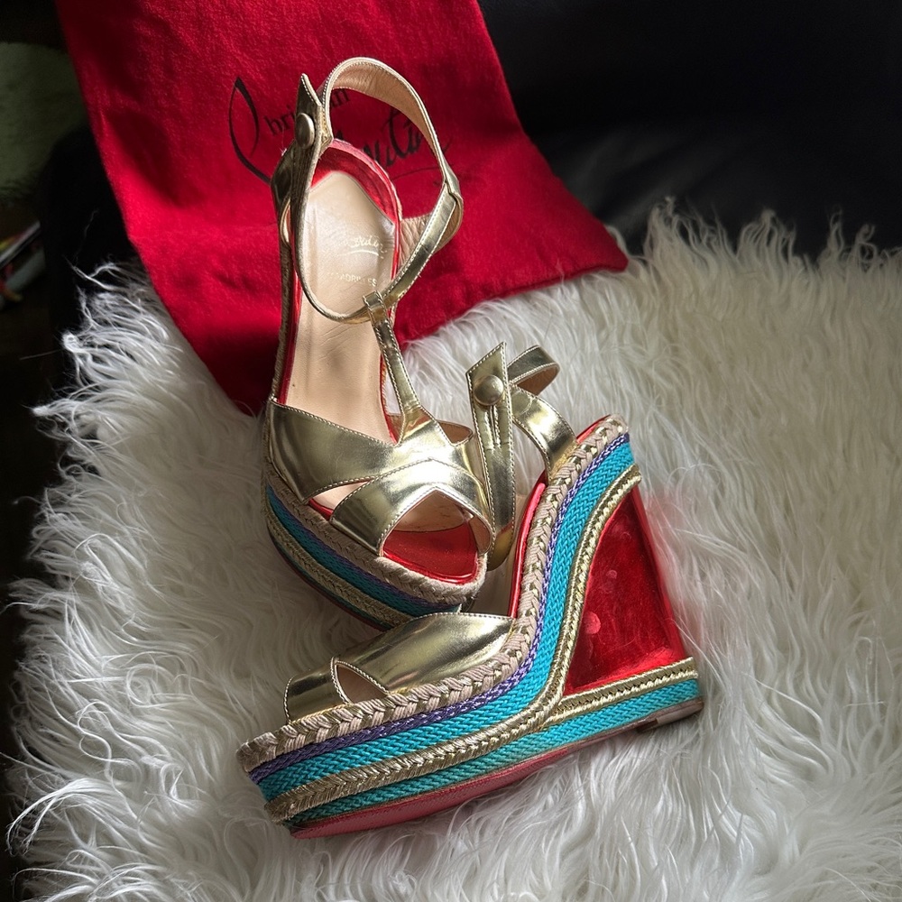 Christian Louboutin Trotolita 140mm Espadrilles size 37 / US 7